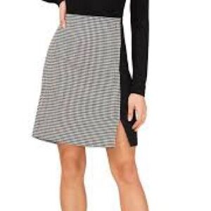 Halogen Black and White Mini Skirt